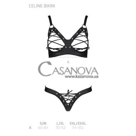 Основне фото Комплект білизни Passion Celine Bikini жіночий чорний