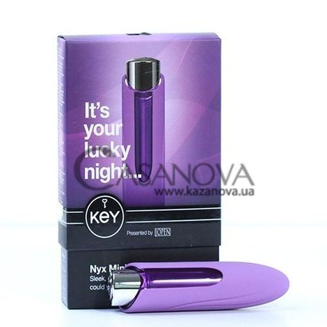 Основное фото Мини-вибратор KEY Nyx Mini Massager фиолетовый 12,7 см