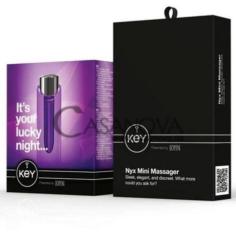 Основне фото Міні-вібратор KEY Nyx Mini Massager фіолетовий 12,7 см