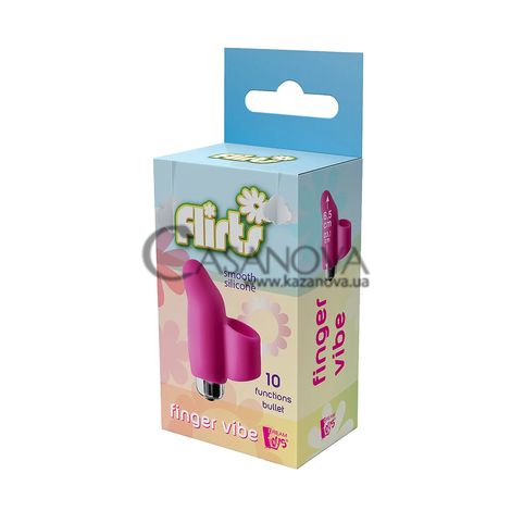 Основное фото Насадка на палец с вибрацией Dream Toys Flirst Finger Vibe розовая 8,7 см