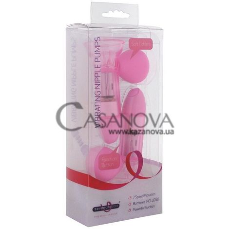 Основное фото Вибропомпы для сосков Vibrating Nipple Pumps розовые