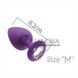 Дополнительное фото Анальная пробка с кристаллом MAI Attraction №48 фиолетовая с прозрачным 8,2 см