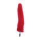 Додаткове фото Анальна пробка S Faux Fur Fox Tail Red Polyester срібляста з червоним хвостом 7 см