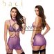 Дополнительное фото Мини-платье Baci Strappy Mini Dress & G-String Set фиолетовое