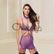 Дополнительное фото Мини-платье Baci Strappy Mini Dress & G-String Set фиолетовое