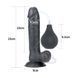 Додаткове фото Реалістичний фалоімітатор з еякуляцією на присосці Lovetoy Squirt Extreme Dildo 9" чорний 22,9 см