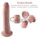 Додаткове фото Вібратор для точки G для секс-машин Hismith Silicone Dildo With Vibe 10.2" тілесний 26 см