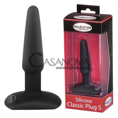 Основное фото Анальная пробка Malesation Silicone Classic Plug S чёрная 11 см
