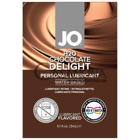 Основне фото Пробник орального лубриканту JO H2O Chocolate Delight шоколад 3 мл
