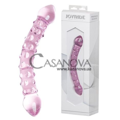 Основное фото Двухсторонний фаллоимитатор Joyride Love Products Premium GlassiX 18 розовый 22 см