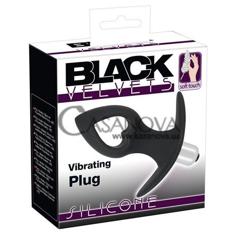 Основне фото Анальна вібропробка Black Velvets Vibrating Plug чорна 10,9 см