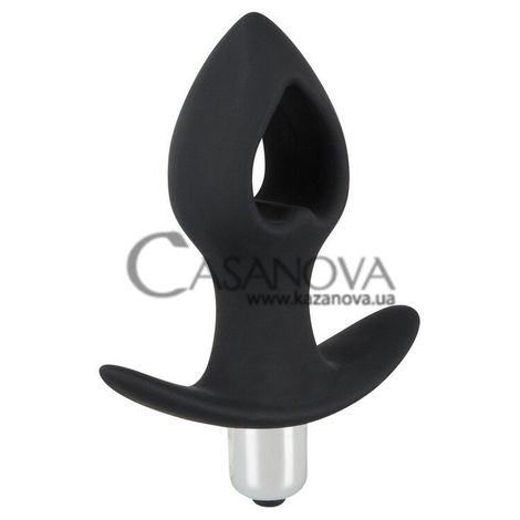 Основное фото Анальная вибропробка Black Velvets Vibrating Plug чёрная 10,9 см
