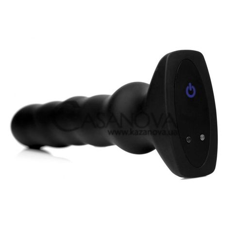 Основне фото Анальний вібратор Silicone Vibrating & Squirming Plug чорний 16,5 см