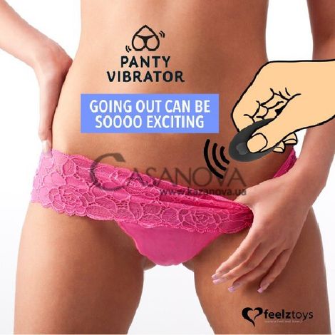 Основне фото Кліторальний стимулятор Feelztoys Panty Vibrator рожевий 10 см