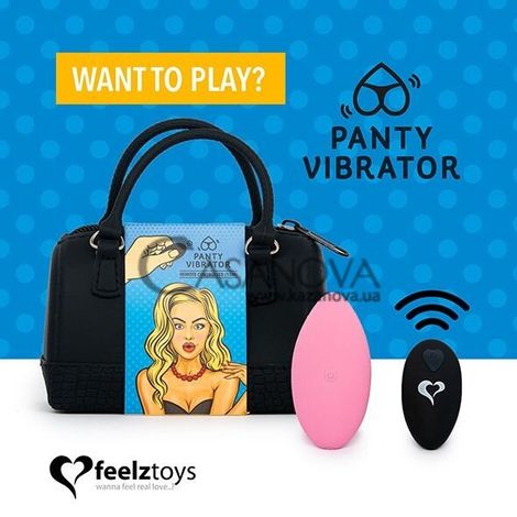 Основное фото Клиторальный стимулятор Feelztoys Panty Vibrator розовый 10 см