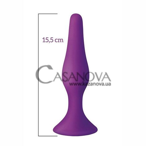 Основне фото Анальна пробка на присосці MAI Attraction №35 фіолетова 15,5 см