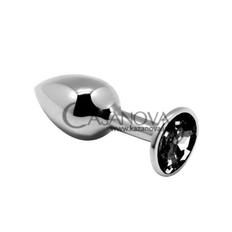 Основне фото Анальна пробка Alive Mini Metal Butt Plug S срібляста з чорним 7 см