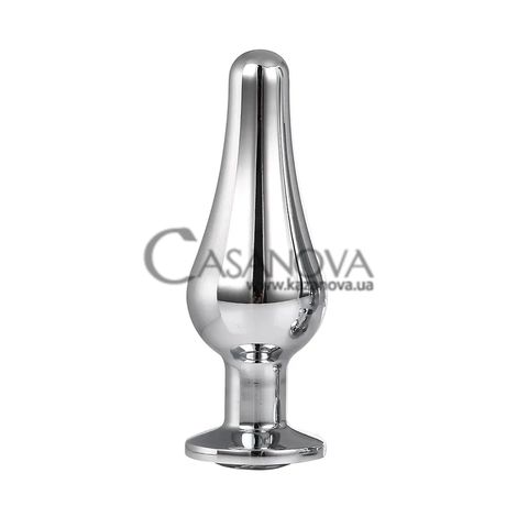 Основне фото Анальна пробка Silver Pleasure Plug S срібний з білим 9 см