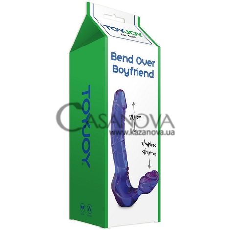 Основне фото Анатомічний страпон Bend Over Boyfriend фіолетовий 24 см