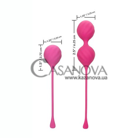 Основне фото Набір вагінальних кульок California Exotic Novelties Kegel Training 2 Piece Set рожевий