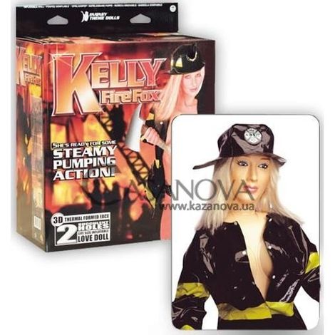 Основне фото Секс-лялька пожежниця з вібрацією Kelly FireFox тілесна