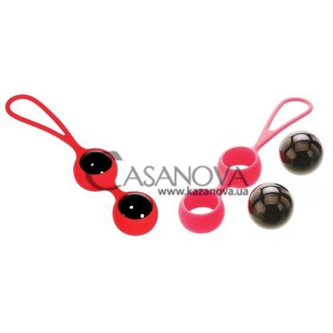 Основное фото Вагинальные шарики Adam&Eve Scarlet Couture чёрно-красные