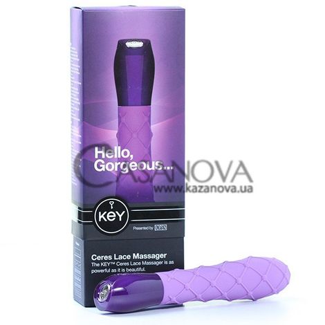 Основное фото Вибратор KEY Ceres Lace Massager фиолетовый 17,6 см