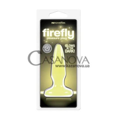 Основное фото Анальная пробка Firefly Pleasure Plug Mini желтая 8,1 см