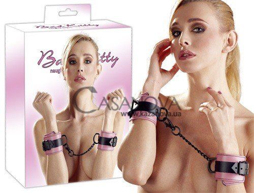 Основное фото Мягкие наручники Bad Kitty 2491435 чёрно-розовые