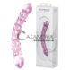 Дополнительное фото Двухсторонний фаллоимитатор Joyride Love Products Premium GlassiX 18 розовый 22 см