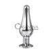 Дополнительное фото Анальная пробка Silver Pleasure Plug S серебрянная с белым 9 см