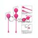 Додаткове фото Набір вагінальних кульок California Exotic Novelties Kegel Training 2 Piece Set рожевий