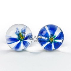 Основное фото Вагинальные шарики CyberGlass Ben Wa Balls бело-синие