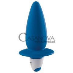 Основное фото Анальная вибропробка My Favorite Vibrating Analplug голубая 11 см