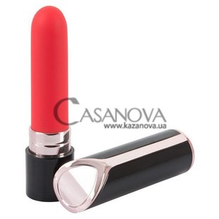 Основне фото Міні-вібратор Lipstick Vibrator 595861 чорно-червоний 10,3 см