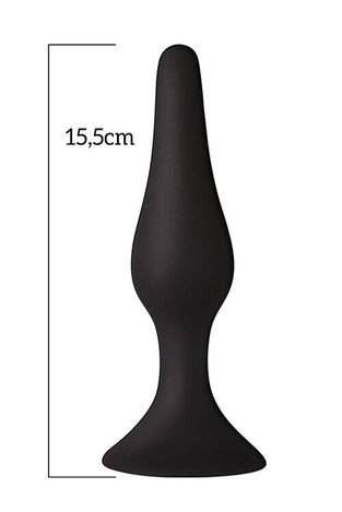 Основное фото Анальная пробка на присоске MAI Attraction №35 чёрная 15,5 см