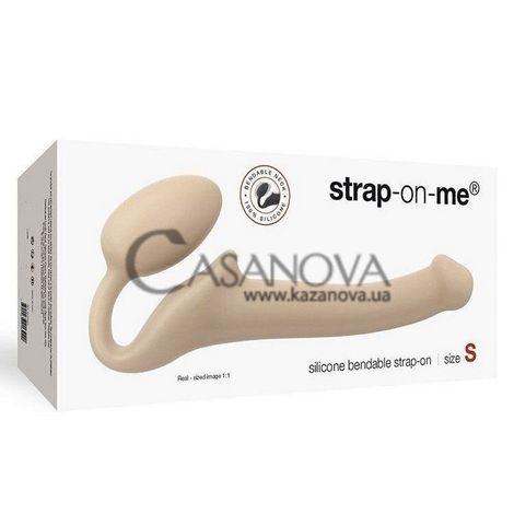 Основное фото Безремневой страпон Strap-On-Me Silicone Bendable Strap-On Size S телесный 15,5 см