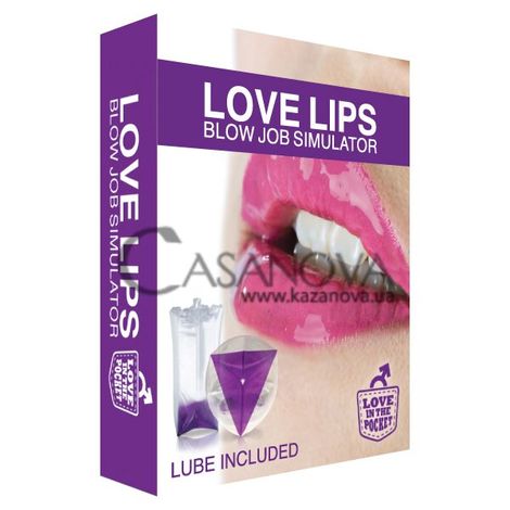 Основне фото Надувний мастурбатор Love Lips Blow Job Simulator фіолетовий