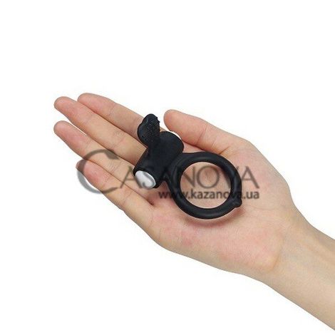 Основное фото Эрекционное виброкольцо Power Clit Cockring Heart чёрное