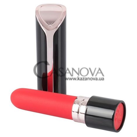 Основне фото Міні-вібратор Lipstick Vibrator 595861 чорно-червоний 10,3 см