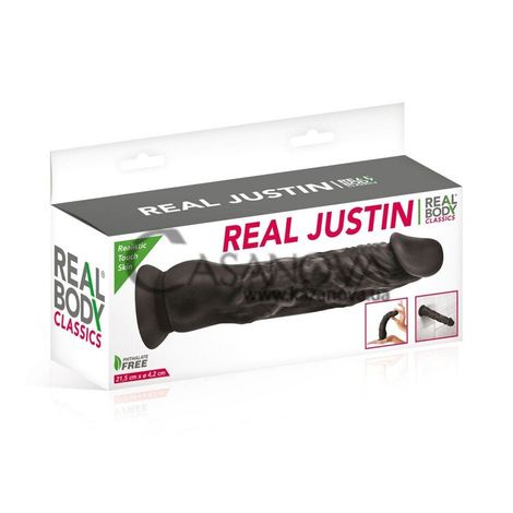 Основное фото Фаллоимитатор Real Body Real Justin чёрный 21,5 см