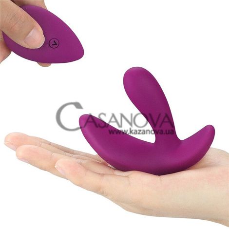 Основное фото Клиторально-вагинальный вибратор O-Sensual Remote Rider пурпурный 5 см