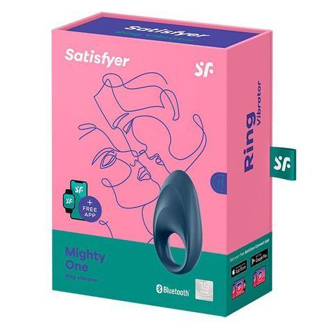 Основне фото Віброкільце на член Satisfyer Mighty One синє