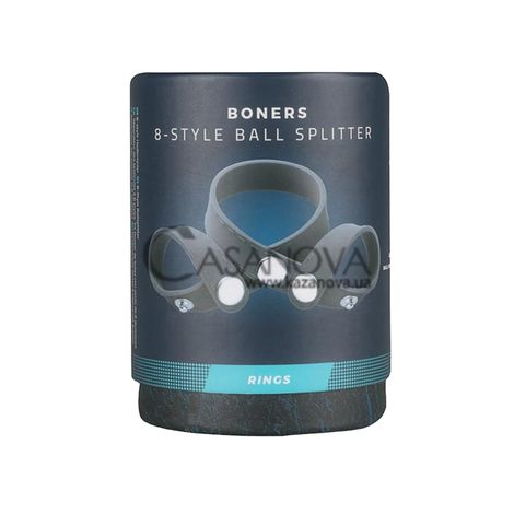 Основное фото Эрекционное кольцо Boners 8-Style Ball Splitter серое