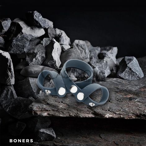 Основное фото Эрекционное кольцо Boners 8-Style Ball Splitter серое