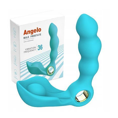 Основное фото Массажёр простаты с вибрацией Boss of Toys Angelo Male Prostate голубой 13,7 см