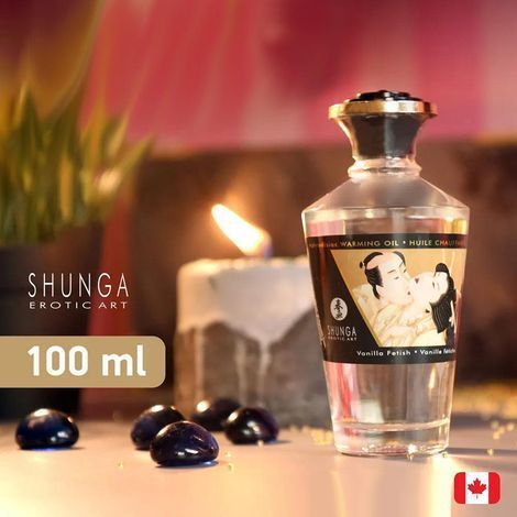 Основне фото Їстівна зігрівальна олія "Ваніль" Shunga Warming Oil Huile Chauffante Vanilla Fetish 100 мл
