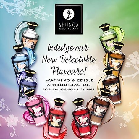 Основне фото Їстівна зігрівальна олія "Ваніль" Shunga Warming Oil Huile Chauffante Vanilla Fetish 100 мл