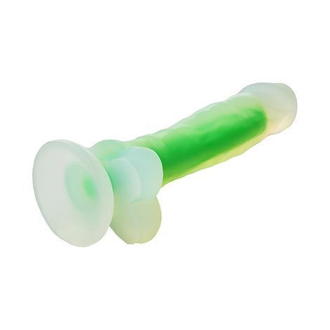 Основное фото Светящийся фаллоимитатор на присоске Dream Toys Dildo Radiant Glow in The Dark Small зелёный
