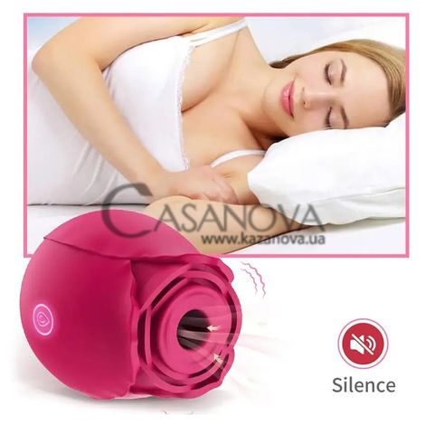 Основное фото Вакуумно-волновой стимулятор клитора Rose Massager Boss Series розовый 6,6 см
